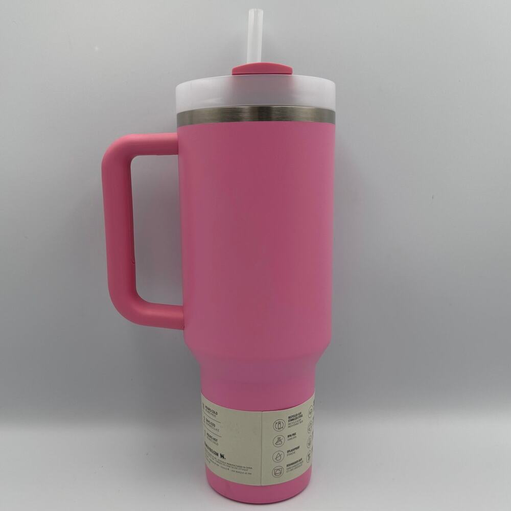 Stanley 40oz Stainless Steel H2.0 FlowState Quencher Tumbler Peony Pink New - Picture 2 of 4